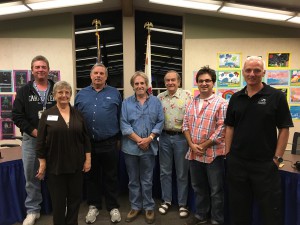 SBARC Board for 2016, left to right - Frank Dambach K6FLD - Director, Dorothy Oksner K6DSO - Secretary, Tom Saunders N6YX Treasurer and CFO, Brian Milburn K6BPM - President and CEO, Jay Hennigan WB6RDV - Director, Levi Maaia K6LCM - Director, and Theo Howe KK6YYZ  - Director